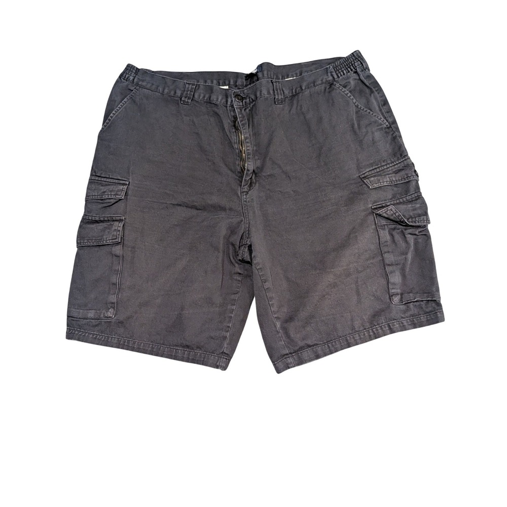 KingSize Mens 48 Big Cargo Shorts Charcoal Gray Cotton Twill Utility Pockets